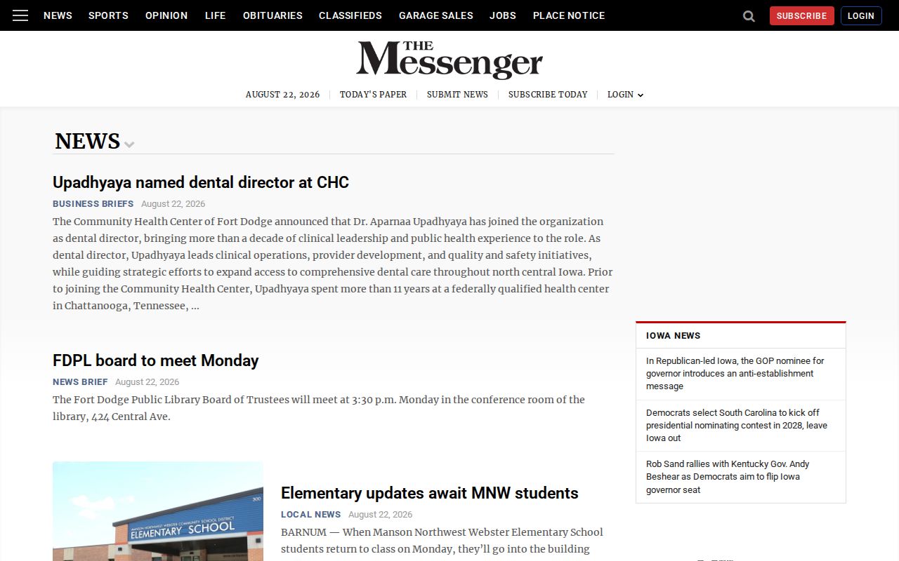 The Messenger Webster County arrest news and local reports index